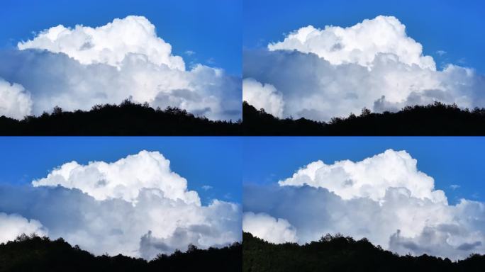 唯美好看的蓝色天空白云视频素材高清航拍