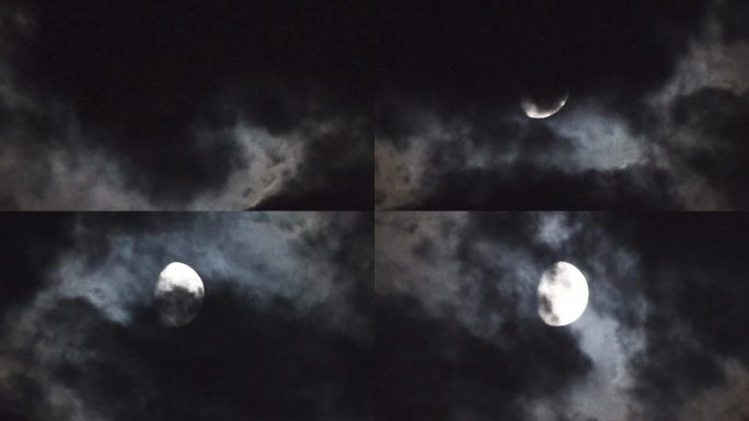 乌云月亮云遮月
