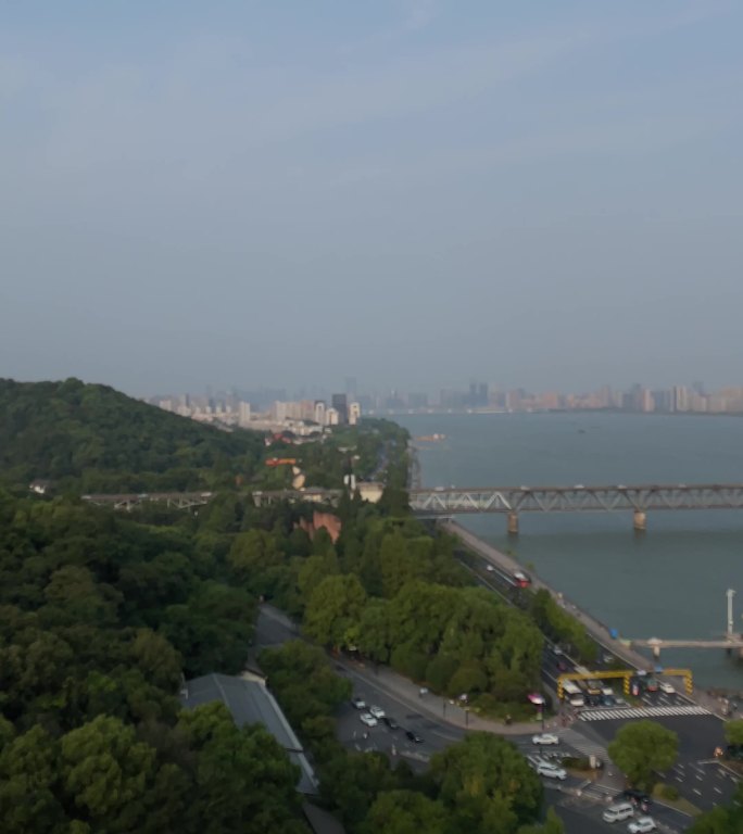 杭州城市江景，看车流