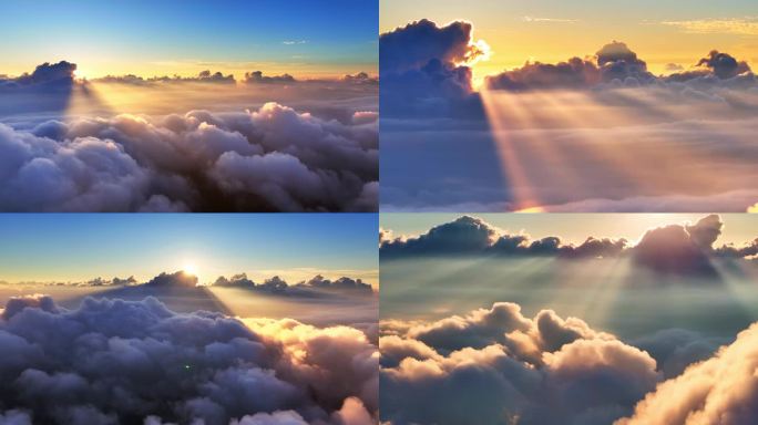 4K 暖阳升起云海日出2