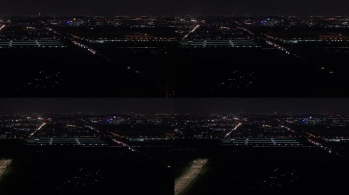 上海松江高速列车高铁行驶夜景