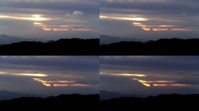 4K 郴州 宜章 莽山 山  延时 晚霞