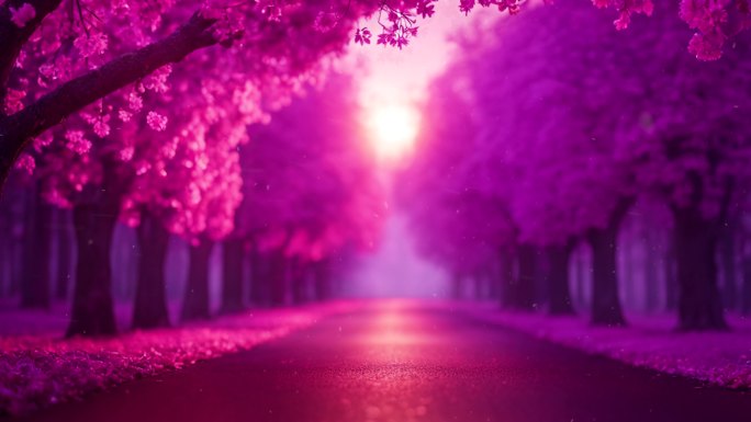 粉紫色小道背景