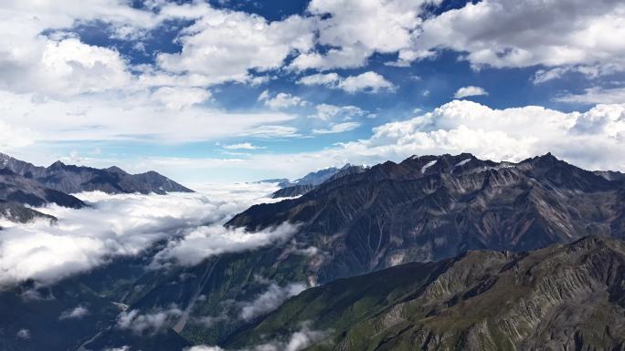 贡嘎 川西 航拍 落日 四川 风景延时