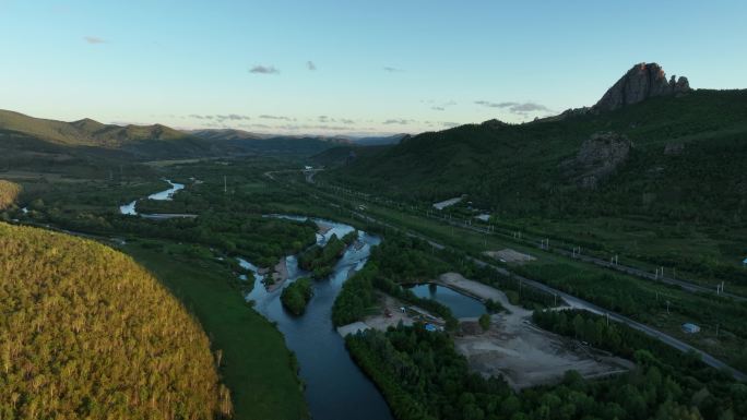 大兴安岭林区初秋风景