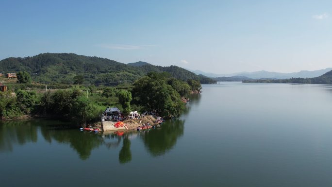 安庆花亭湖钓鱼比赛航拍4