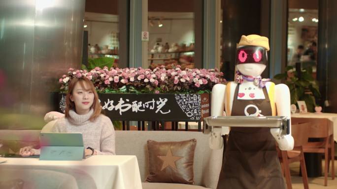 智能机器人送餐服务员
