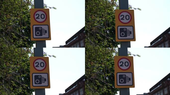 伦敦限速摄像头交通标志