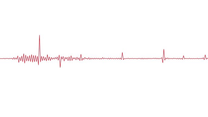 4k抽象音乐声波或音频波从孤立的白色背景。线数字极简的声音和配乐。