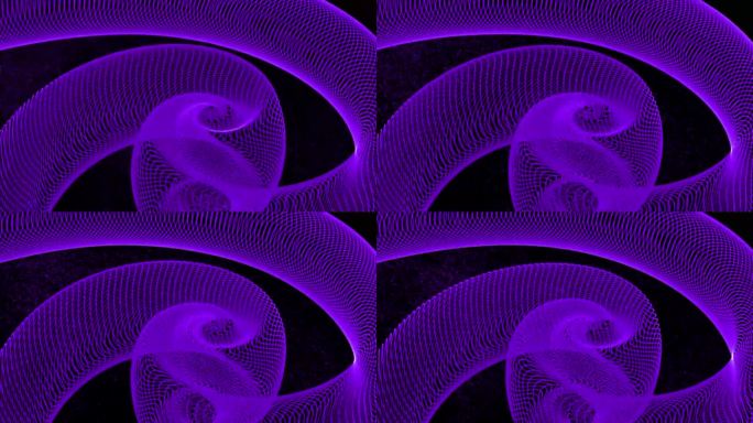 纯粹的流动在慢动作循环3d动画，美丽的抽象波技术数字网络背景，数字生成分形基础上的神秘抽象背景视频