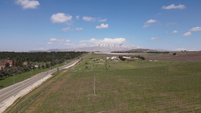 以色列的黑门山国外外国田地