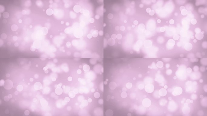 散焦软粒子无缝循环，抽象背景复制空间。散焦无缝循环背景，4K粉红色抽象散景背景。