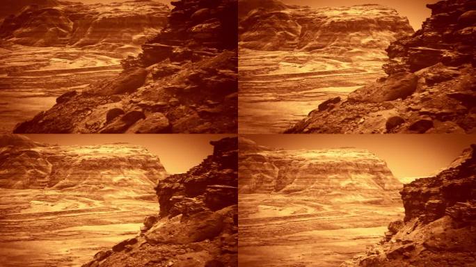 遥远星球火星的岩石表面