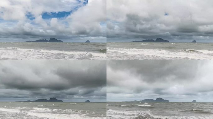 泰国南部海上风暴的延时镜头