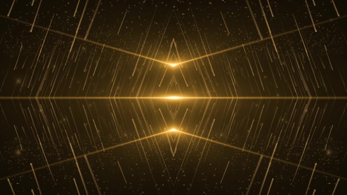 4K 3D黄金舞台聚光灯皇家奖图形背景。灯光优雅闪耀现代。