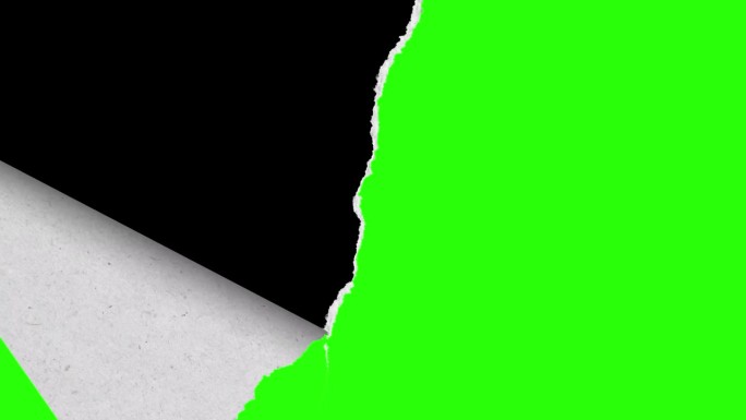 撕纸过渡效果与绿屏背景。