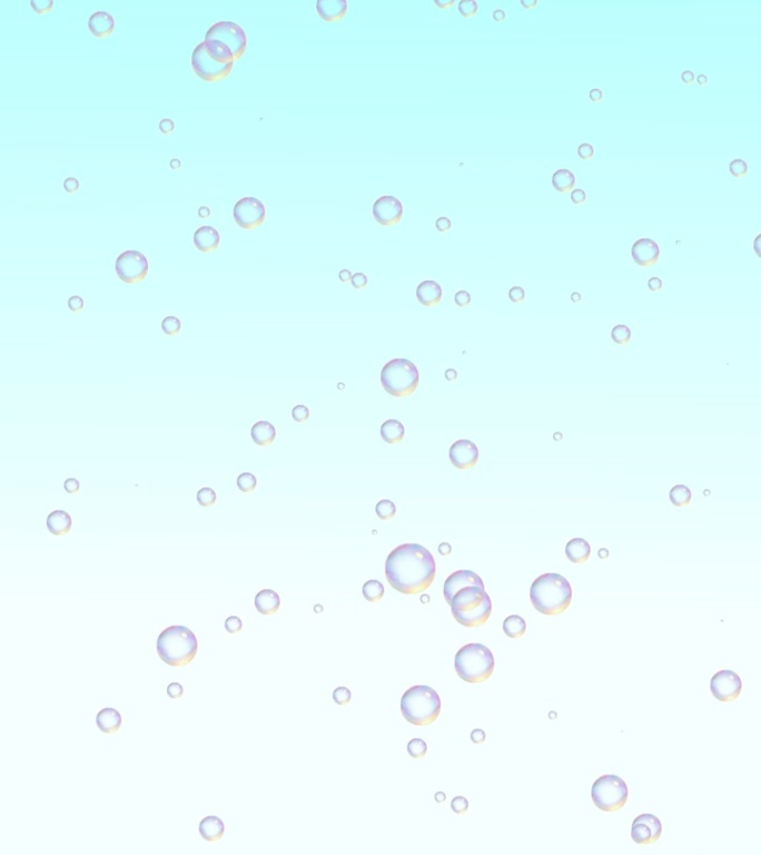 上升的白色气泡(蓝白色渐变背景)肥皂气泡垂直