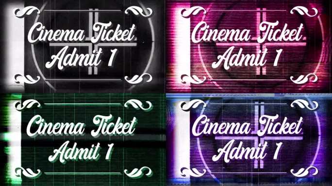 动画片电影票承认1、复古电影风格