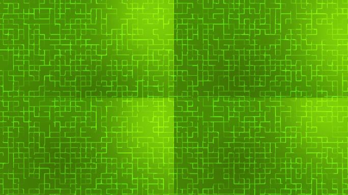 暗石灰绿色抽象几何图形技术背景，网格纹理技术背景