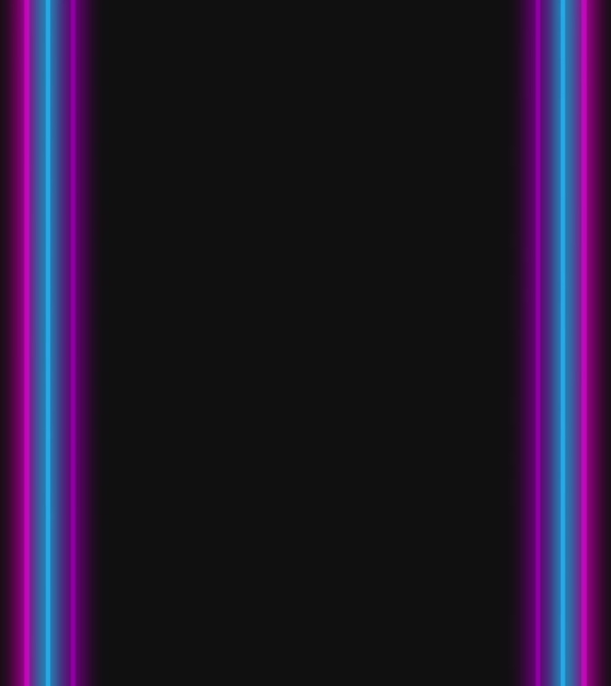 垂直霓虹灯框架抽象背景紫外光