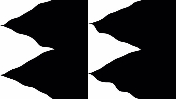 黑白双色调波浪图案简单的最小背景