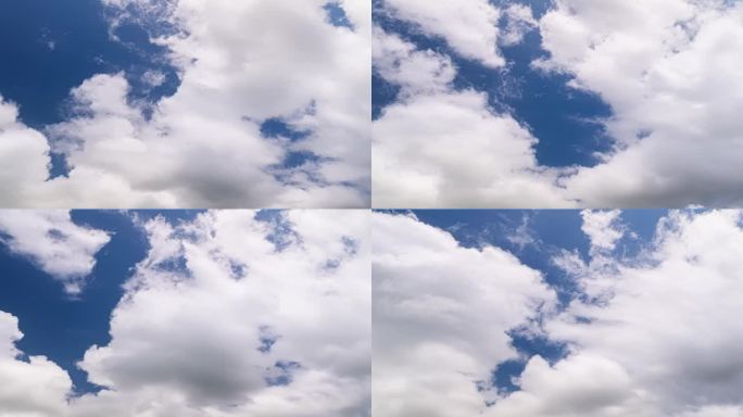 夏季蓝天云图，4k延时，晴好天云图天空背景