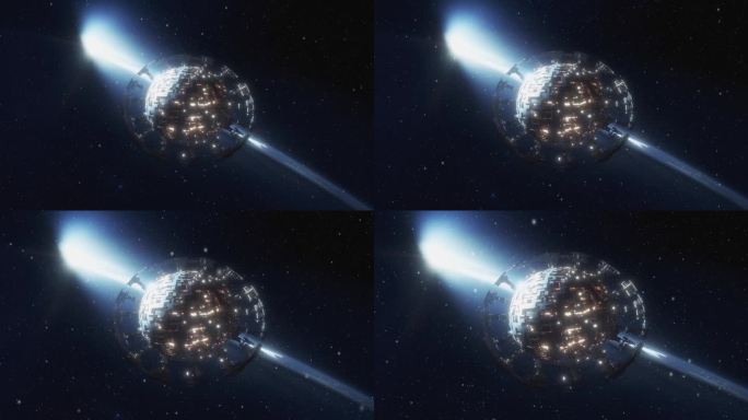 戴森球体。一个超级文明在一颗恒星周围建造了一个球体。