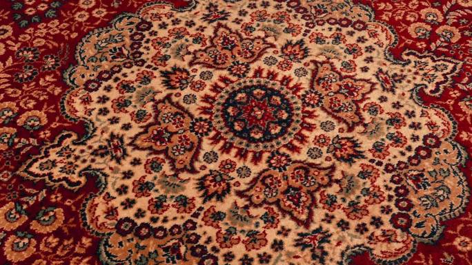 波斯地毯美丽的中东地毯循环拍摄