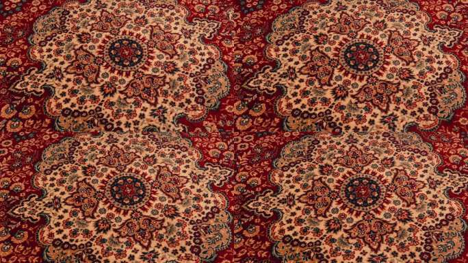 波斯地毯美丽的中东地毯循环拍摄