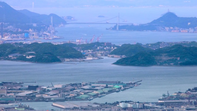 从雪仓山看北九州的市景