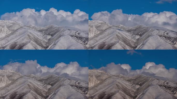 时间流逝——犹他州雪山上的云