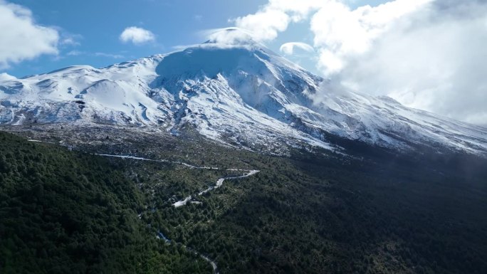 智利巴塔哥尼亚瓦拉斯港的奥索尔诺火山