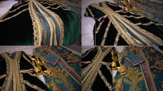 摩洛哥传统长袍的特写