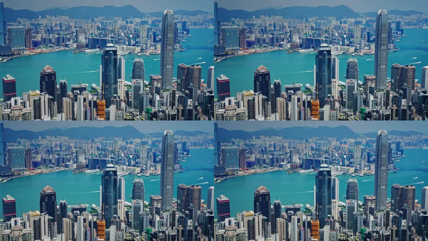 【正版素材】香港大景全景大气俯拍7200