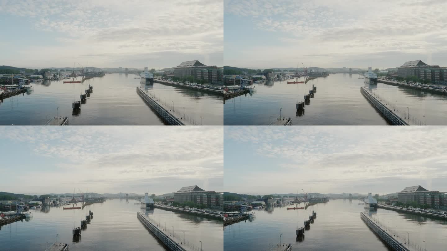 哥德堡河的景观城市风光地标建筑外国风景