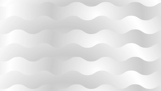 动画银色波浪背景。毛圈的视频。装饰波逐渐移动。平的模式。矢量插图。