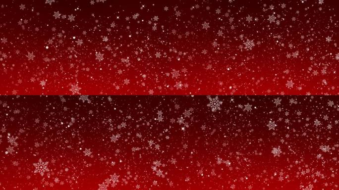 4K雪花颗粒在冬天圣诞节飘落的雪花。圣诞快乐，