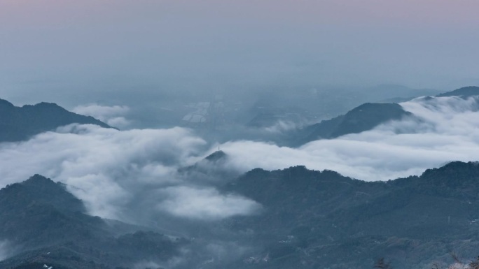 时间推移-移动雾在台湾阿里山