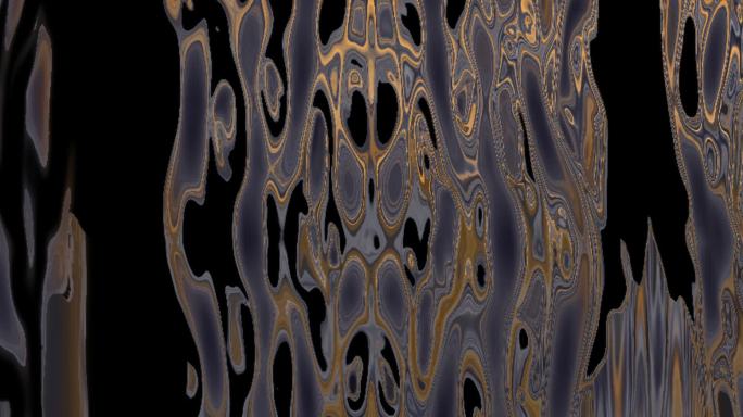 宽屏流体艺术液态融合金属背景投影33