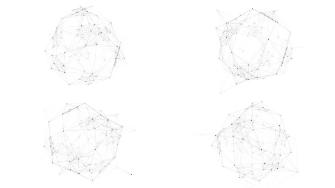 未来的数字形状由点和线。网络连接结构。大数据可视化。3 d渲染。