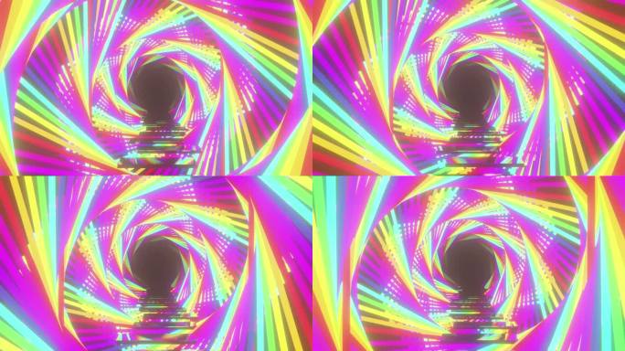 抽象彩色彩虹螺旋背景