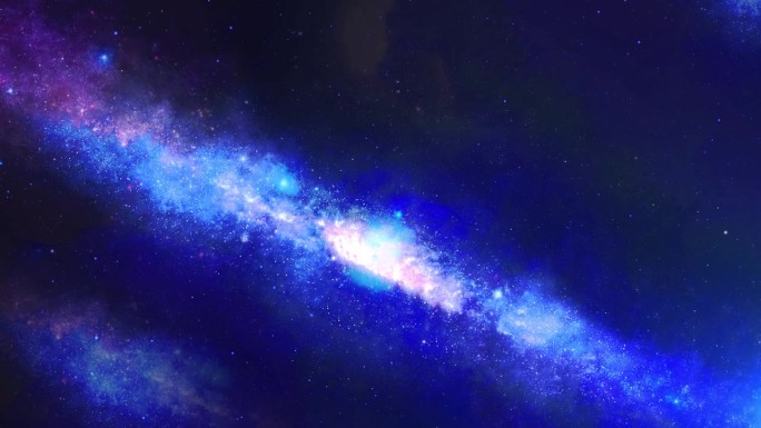 穿越深空星云的4K飞行。银河系探索外太空