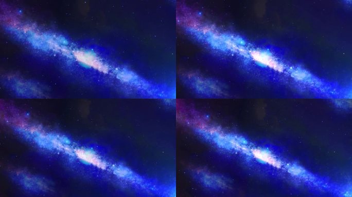 穿越深空星云的4K飞行。银河系探索外太空