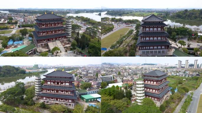 阳江市石觉寺 航拍空镜头