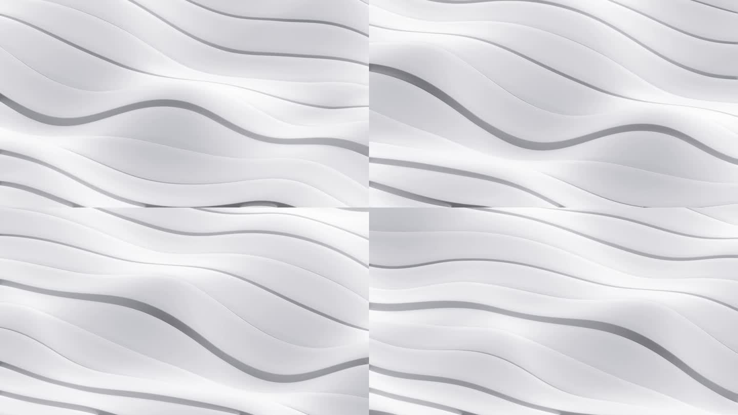 白色软清洁抽象豪华背景与几何慢动作形状动画。白色简单优雅的通用最小3D技术BG