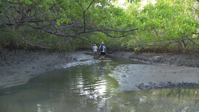 巴西布拉干帕拉<e:1>河-雷纳达斯法达斯河阿尤鲁特瓦海滩附近的曼格扎尔渔民。
