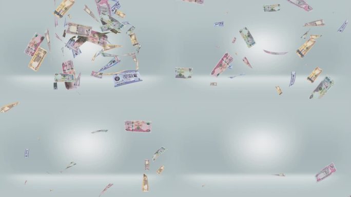 白底阿联酋迪拉姆视频素材抠像带透明通道
