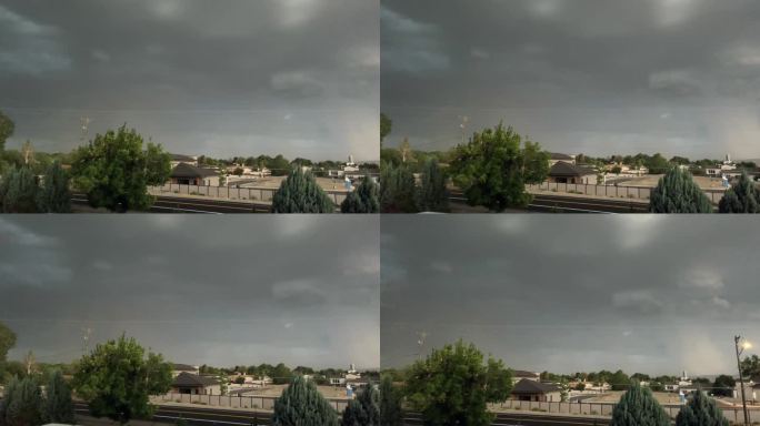 罕见的雷电风暴在美国西部干旱气候视频系列