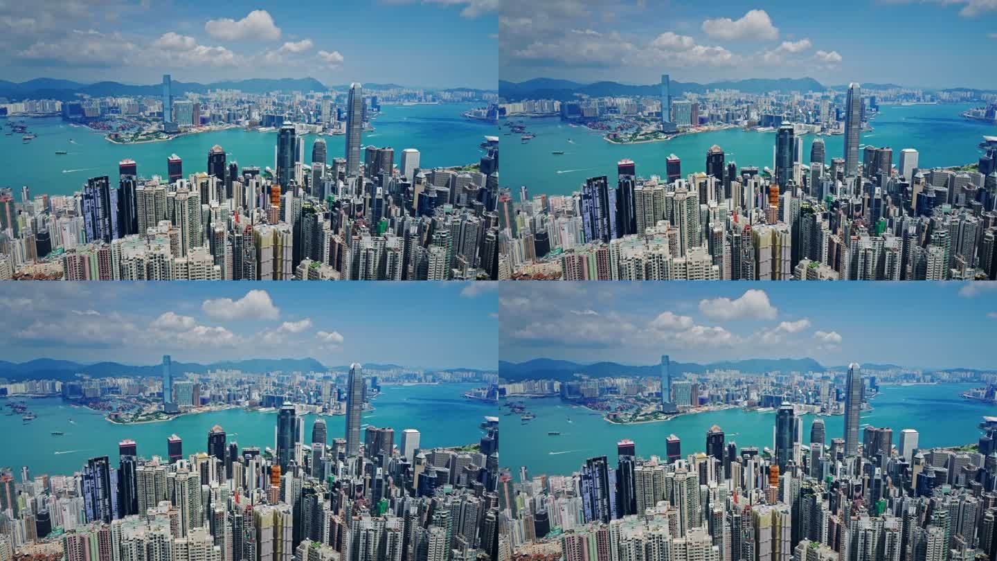 【正版素材】香港大景全景大气俯拍7198