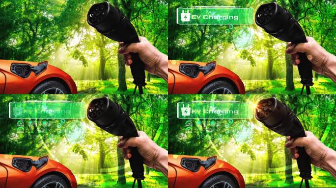 绿色能源、生态动力理念下的电动汽车充电站